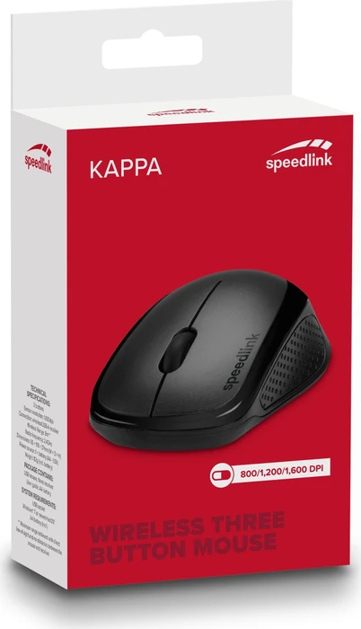 Speedlink Kappa Wireless Mouse schwarz, USB