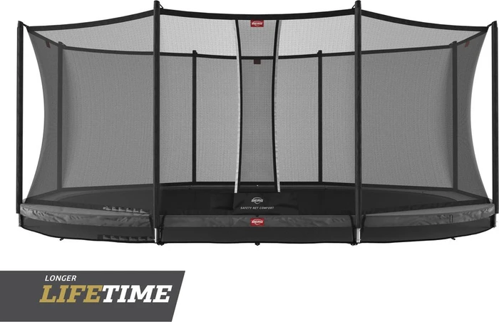 Berg Grand Favorit InGround mit Sicherheitsnetz 520cm Trampolin grau