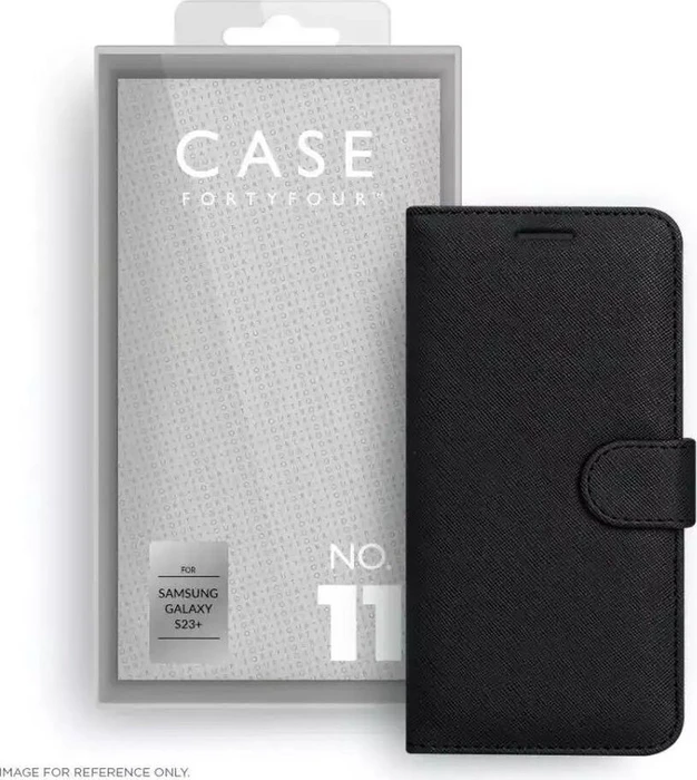 Case FortyFour No.11 für Samsung Galaxy S23+ Cross Grain Black