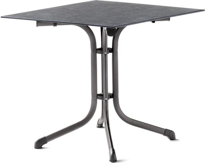 Sieger Boulevard Polytec Klapptisch 80x80cm eisengrau/schieferdekor anthrazit