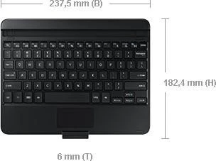 Samsung Tastatur und Schutzhülle für Samsung Galaxy Tab S2 9.7, schwarz, DE