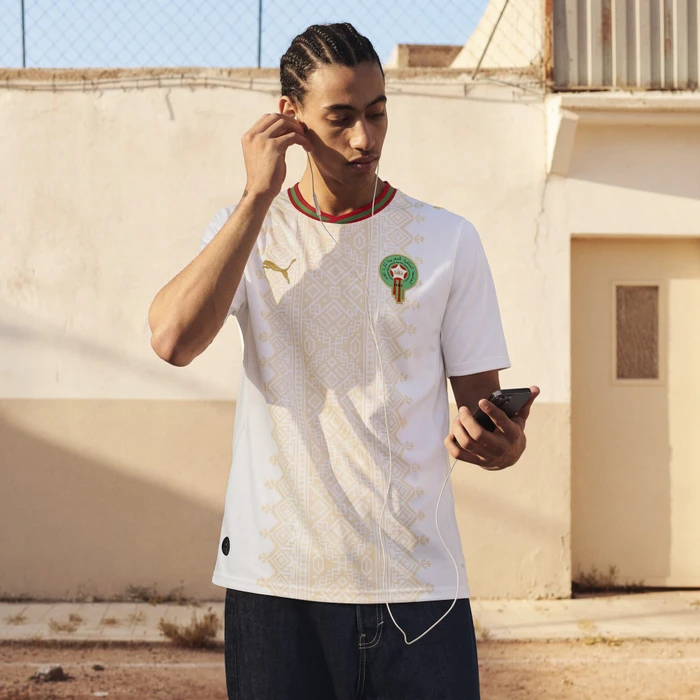 Puma FIFA WM 2026 Marokko Authentic Auswärtstrikot kurzarm puma white/victory gold (Herren)