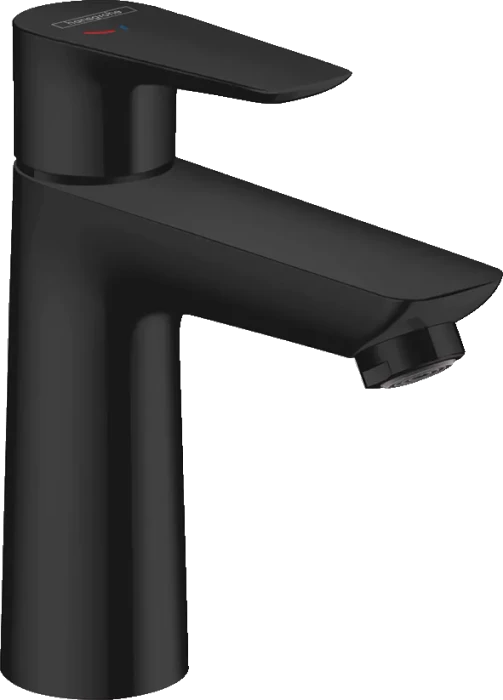 Hansgrohe Talis E Waschtischmischer 110 CoolStart mit Zugstangen-Ablaufgarnitur mattschwarz