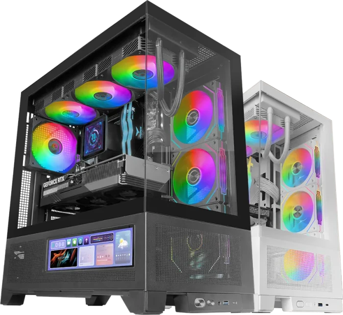 Mars Gaming MC-LCDX White, Glasfenster