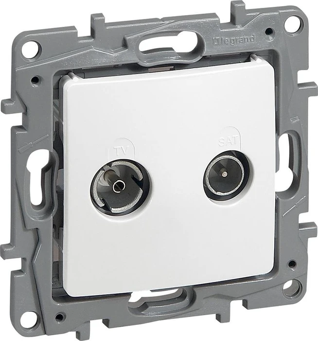 Legrand TV-R Einzeldose, ultraweiß (664760)