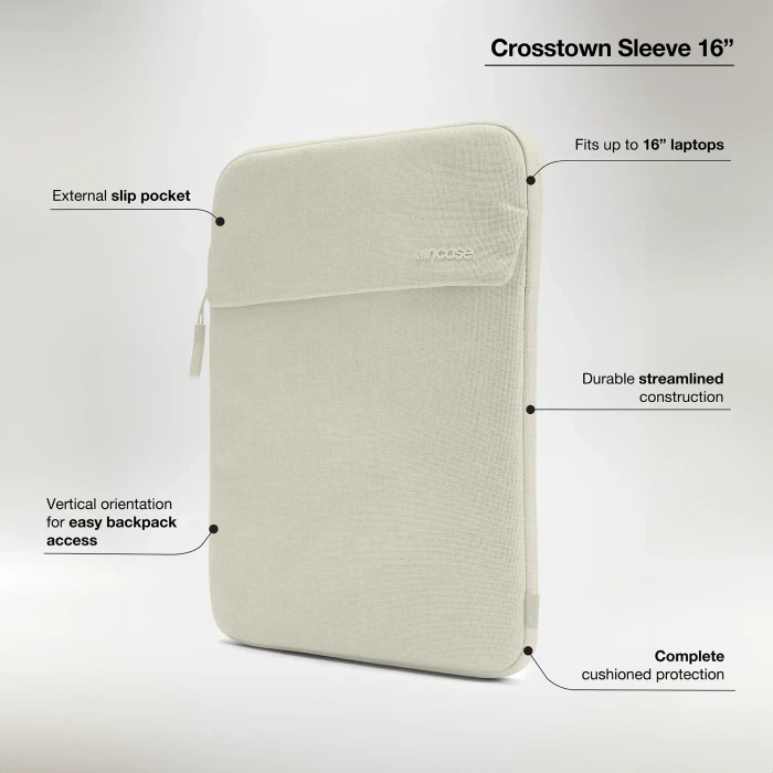 Incase Crosstown Sleeve 16" (MacBooks), grau