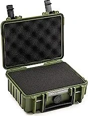 B&W International Outdoor Case Typ 500 PP.23 mit Würfelschaumstoff bronze grün