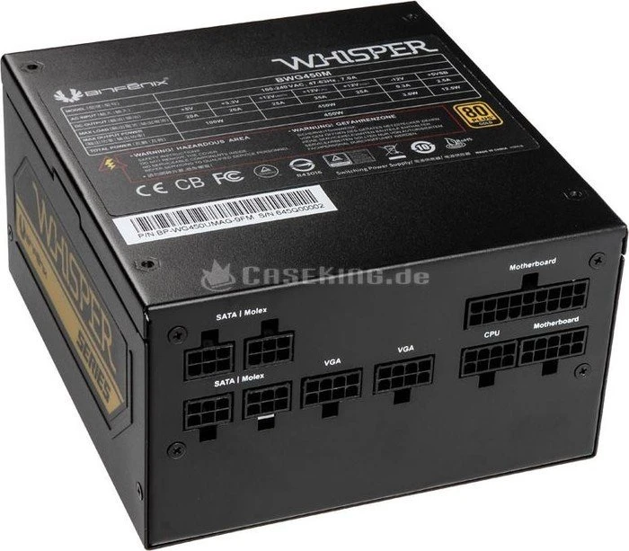 BitFenix Whisper M 450W, ATX 2.4