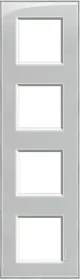 Bticino Livinglight Abdeckrahmen 4-fach, eisgrau
