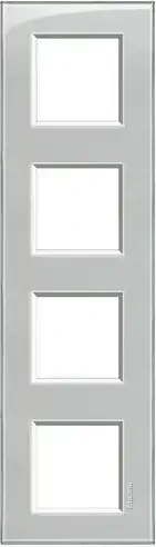 Bticino Livinglight Abdeckrahmen 4-fach, eisgrau