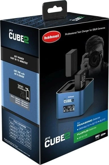 Hähnel ProCube 2 Doppelladegerät für Fujifilm/Panasonic