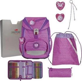 DerDieDas ErgoFlex Light Purple Unicorn Schultaschen-Set, 5-tlg.