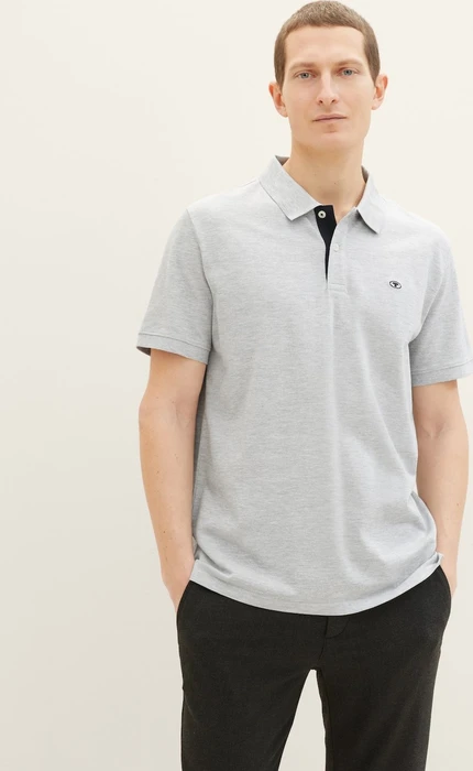 Tom Tailor Piqué Poloshirt kurzarm grey heather melange (Herren)