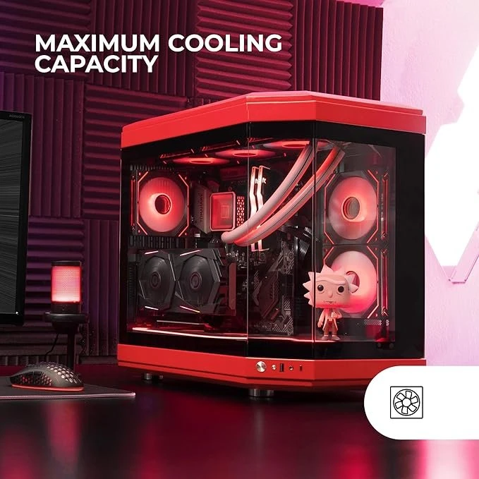 Mars Gaming MC-3TR, rot, Glasfenster
