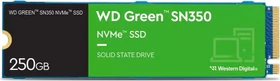 Western Digital WD Green SN350 NVMe SSD 250GB, M.2 2280 / M-Key / PCIe 3.0 x4