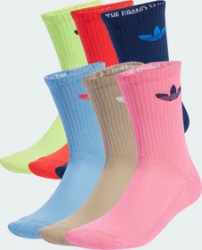 adidas Trefoil Cushion Crew Socken ash blue/night indigo/lucid red, 6 Paare