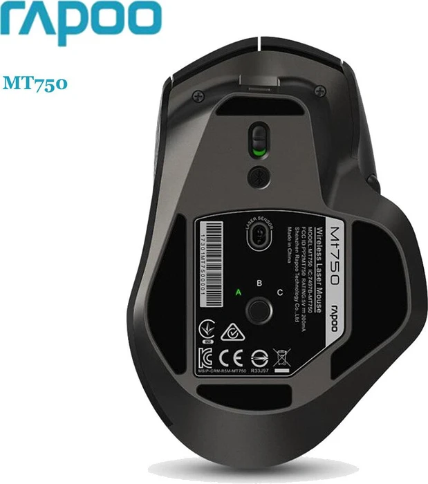 Rapoo MT750S Multi-mode Wireless schwarz, USB/Bluetooth