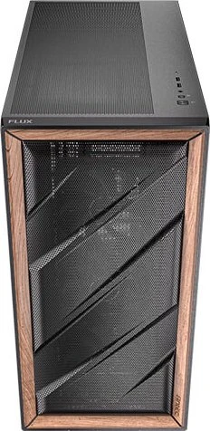 Antec Flux, schwarz/braun, Glasfenster