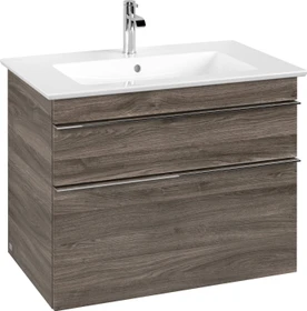 Villeroy & Boch Venticello Waschbeckenunterschrank für Becken mittig 2 Auszüge 753x590x477mm stone oak/chrome