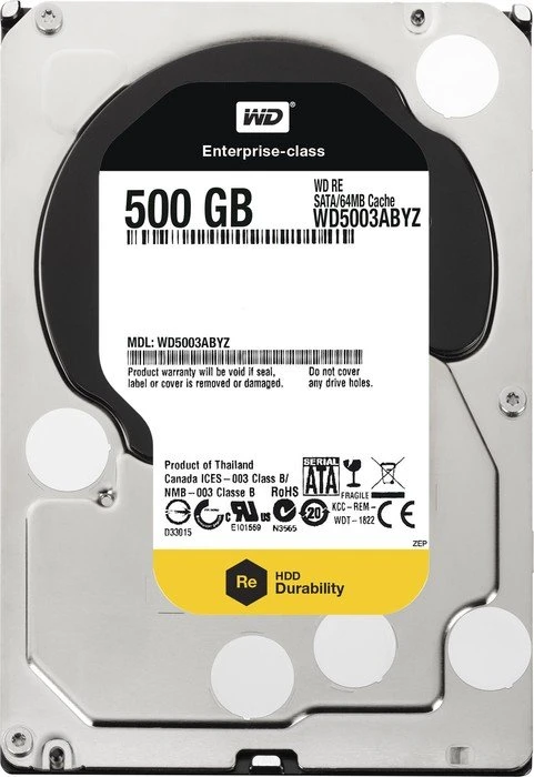 Western Digital WD Re 500GB, 24/7, 512n / 3.5" / SATA 6Gb/s