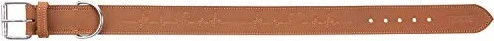 Trixie Rustic Fettleder-Halsband Heartbeat, L, braun