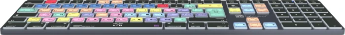 LogicKeyboard Titan Wireless Adobe Premiere Pro CC Mac, Titanium Gray, LEDs weiß, USB/Bluetooth, DE