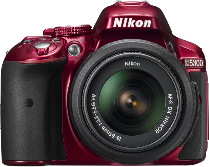 Nikon D5300 rot mit Objektiv AF-S DX 18-55mm 3.5-5.6 G VR