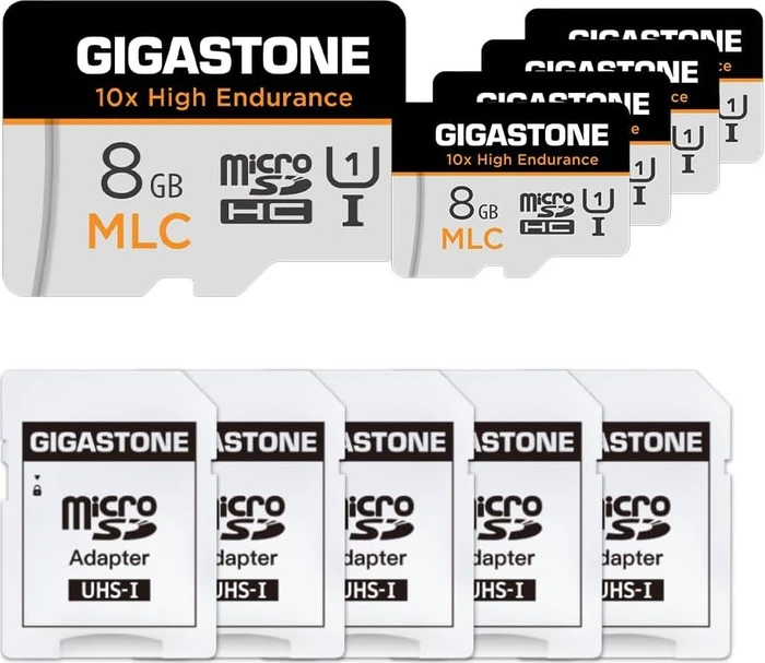 Gigastone 10x High Endurance R85/W15 8GB Kit, UHS-I U1, Class 10, 5er-Pack