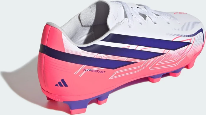 adidas F50 Hyperfast Club FG/MG cloud white/solar purple/solar turbo (Junior)