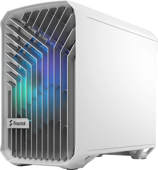 Fractal Design Torrent Nano White RGB TG Clear Tint, Glasfenster, Mini-ITX
