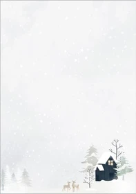 Sigel Weihnachtsmotiv Cozy Christmas Watercolor Kunstdruckpapier sehr helles blau, A4, 90g/m², 25 Blatt