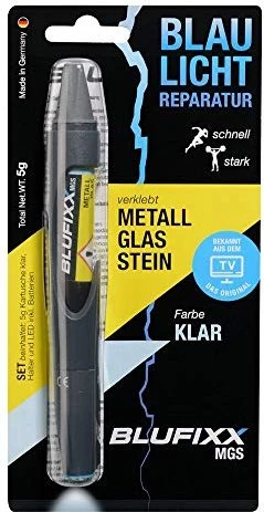 BluFixx MGS Metall Glas Stein Strahlenhärtender Kleber transparent, 5g