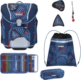 Scout Micro Exklusiv Safety Light Space Explorer Schultaschen-Set, 4-tlg.