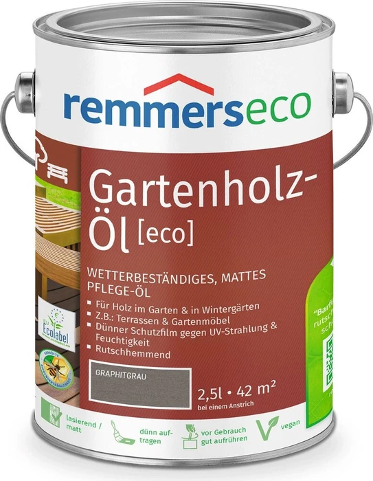 Remmers Gartenholz-Öl eco graphitgrau, 2.5l