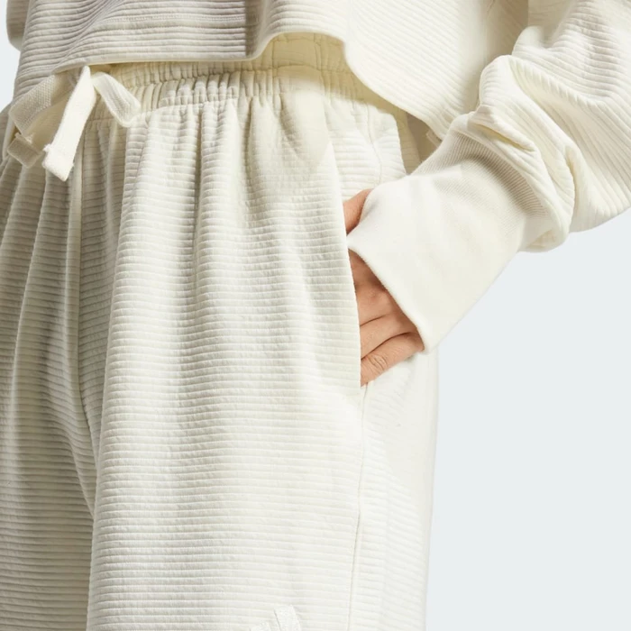 adidas ALL SZN Rib Wide Leg Trainingshose 7/8 off white (Damen)