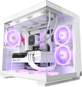 PCCooler C3 T500 ARGB WH, weiß, Glasfenster