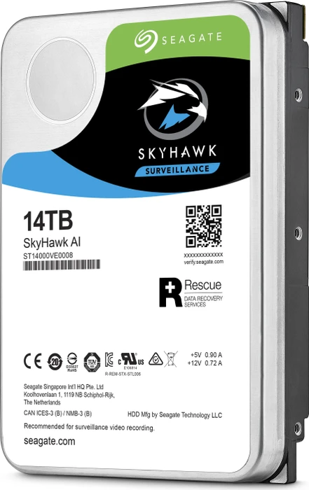 Seagate SkyHawk AI +Rescue 14TB, 24/7, 512e / 3.5" / SATA 6Gb/s