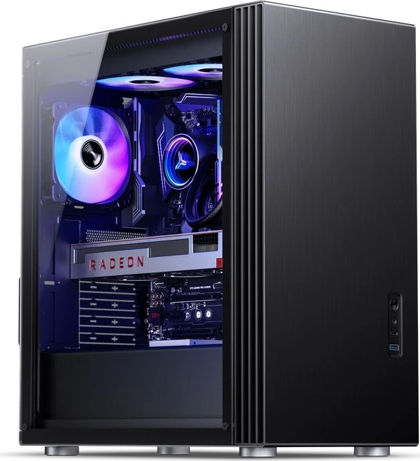 Jonsbo U6 Black, schwarz, Glasfenster