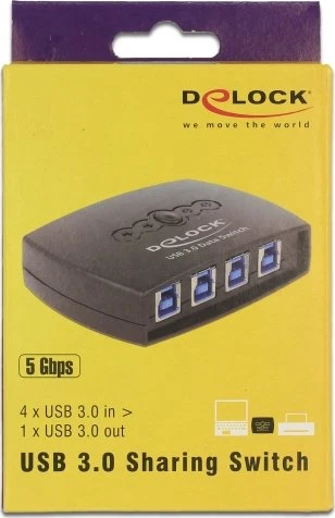 DeLOCK USB 3.0 Sharing Switch, 4-1, 4-fach
