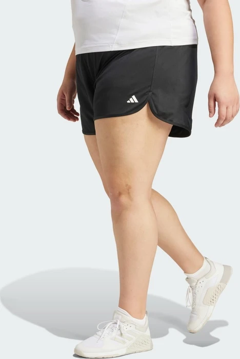 adidas Pacer Essentials Knit High-Rise große Größen Shorts schwarz (Damen)