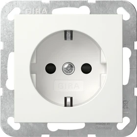 Gira System 55 SCHUKO-Steckdose, reinweiß glänzend