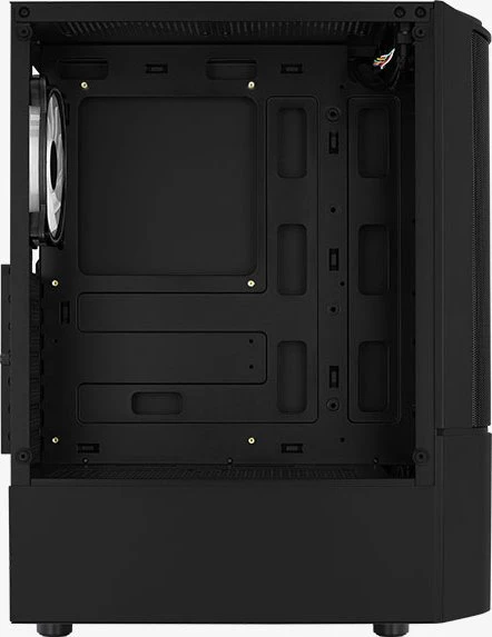 AeroCool Quantum Mesh [V2], schwarz, Lüfter LED Fixed RGB, Glasfenster