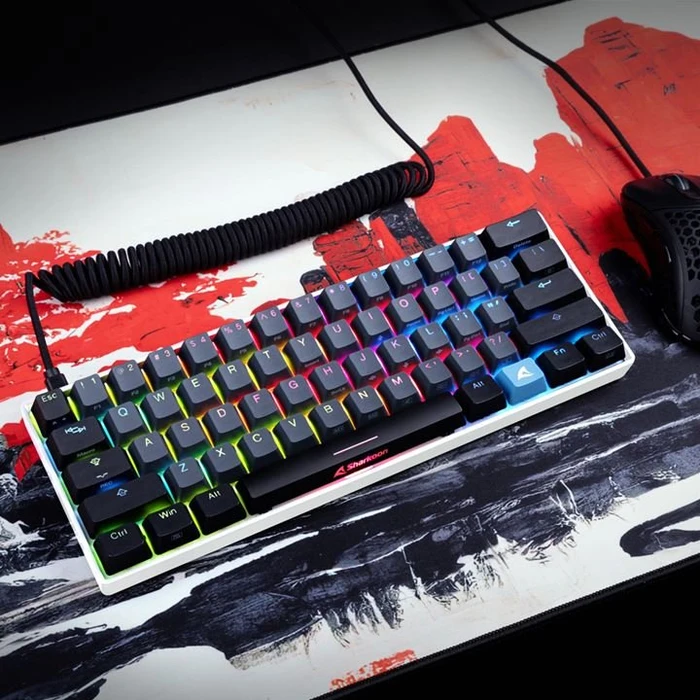 Sharkoon Skiller SGK50 S4 Barebone Gaming Tastatur, weiß, ANSI