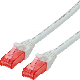 Roline / Secomp GHMT Patchkabel, Cat6, U/UTP, RJ-45/RJ-45, 3m, weiß