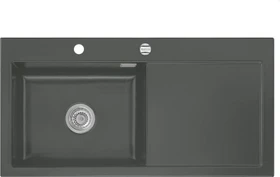systemceram Mera 100 SL Einbau Becken links mit Ablauffernbedienung lava