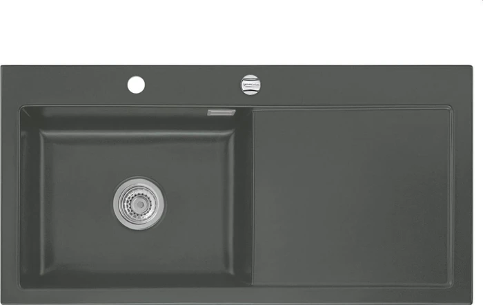 systemceram Mera 100 SL Einbau Becken links mit Ablauffernbedienung lava