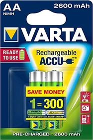 Varta Recharge Accu Power Mignon AA NiMH 2600mAh, 2er-Pack