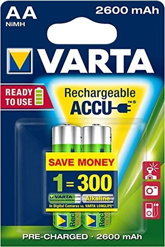 Varta Recharge Accu Power Mignon AA NiMH 2600mAh, 2er-Pack