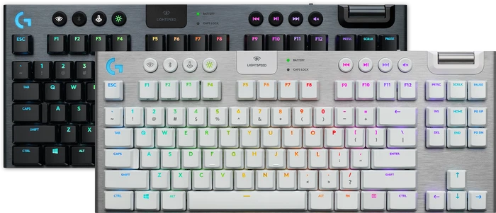 Logitech G915 TKL, LEDs RGB, weiß, GL Tactile, USB/Bluetooth, US
