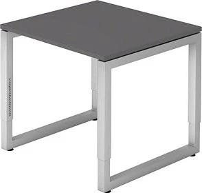 Hammerbacher Ergonomic Plus R-Serie RS08/5/G Schreibtisch 80x80cm grau/graphit